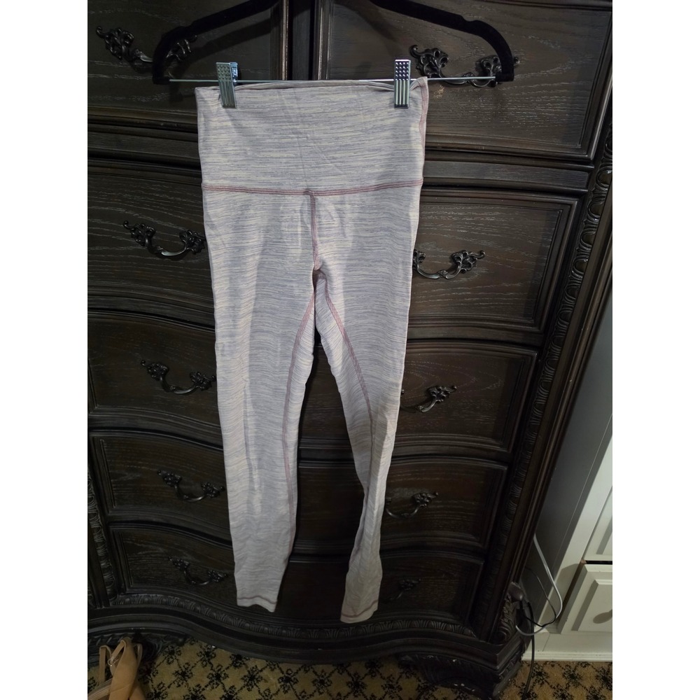 Lululemon Wunder Under High Rise Tight 28 Space Dye Pink Purple Stripe Size 4